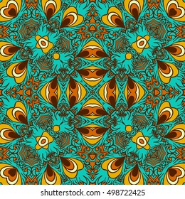 Seamless abstract pattern, hand drawn texture for Wedding, Bridal, Valentine's day or Birthday Invitations, Flyers. Floral background. Fabric or paper print, floral geometric background.