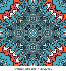 Seamless abstract pattern, hand drawn texture for Wedding, Bridal, Valentine's day or Birthday Invitations, Flyers. Floral background. Fabric or paper print, floral geometric background.