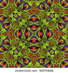Seamless abstract pattern, hand drawn texture for Wedding, Bridal, Valentine's day or Birthday Invitations, Flyers. Floral background. Fabric or paper print, floral geometric background.