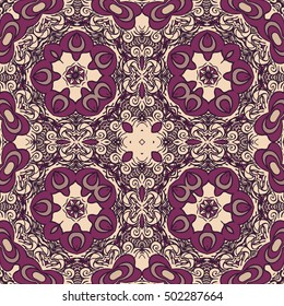 Seamless abstract pattern, hand drawn texture for Wedding, Bridal, Valentine's day or Birthday Invitations, Flyers. Floral background. Fabric or paper print, floral geometric background.