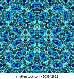 Seamless abstract pattern, hand drawn texture for Wedding, Bridal, Valentine's day or Birthday Invitations, Flyers. Floral background. Fabric or paper print, floral geometric background