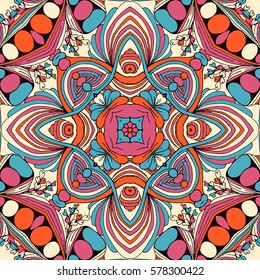 Seamless abstract pattern, hand drawn texture for Wedding, Bridal, Valentine's day or Birthday Invitations. Floral geometric background. Fabric or paper print.