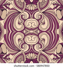 Seamless abstract pattern, hand drawn texture for Wedding, Bridal, Valentine's day or Birthday Invitations. Floral geometric background. Fabric or paper print.

