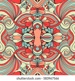 Seamless abstract pattern, hand drawn texture for Wedding, Bridal, Valentine's day or Birthday Invitations. Floral geometric background. Fabric or paper print.