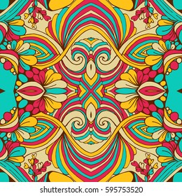 Seamless abstract pattern, hand drawn texture for Wedding, Bridal, Valentine's day or Birthday Invitations. Floral geometric background. Fabric or paper print. 