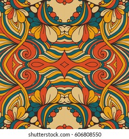 Seamless abstract pattern, hand drawn texture for Wedding, Bridal, Valentine's day or Birthday Invitations. Floral geometric background. Fabric or paper print.