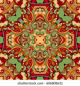 Seamless abstract pattern, hand drawn texture for Wedding, Bridal, Valentine's day or Birthday Invitations. Floral geometric background. Fabric or paper print.