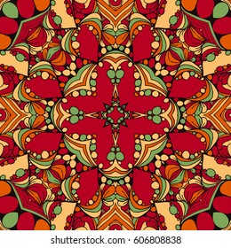 Seamless abstract pattern, hand drawn texture for Wedding, Bridal, Valentine's day or Birthday Invitations. Floral geometric background. Fabric or paper print.
