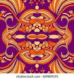 Seamless abstract pattern, hand drawn texture for Wedding, Bridal, Valentine's day or Birthday Invitations. Floral geometric background. Fabric or paper print.