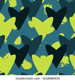 Seamless abstract pattern with hearts