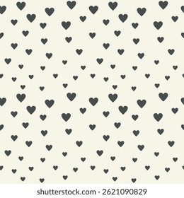 Seamless abstract pattern with hearts. Vector pattern.