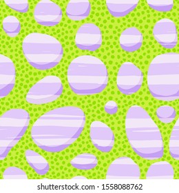 seamless abstract pattern with holes and textures. green holes with a hand drawn polka dot texture