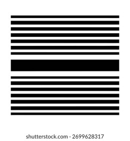 A seamless abstract pattern of horizontal black and white lines, perfect for modern backgrounds, wallpapers, textiles, or minimalist design projects with a clean monochrome aesthetic.