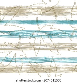 Seamless abstract pattern with horizontal stripes in pastel colors. Cool geometric striped structure on the white backdrop.  Horizontal lines. Swatch