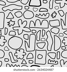 Seamless Abstract pattern. Idea for fabric, tablecloth pattern, wrapping paper, gift paper. Print ditsy. Motives are scattered randomly. Abstract pattern background. cute pattern.