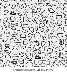 Seamless Abstract pattern. Idea for fabric, tablecloth pattern, wrapping paper, gift paper. Print ditsy. Motives are scattered randomly. Abstract pattern background. cute pattern.