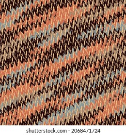Seamless abstract pattern with the image of asymmetric zigzag stripes.