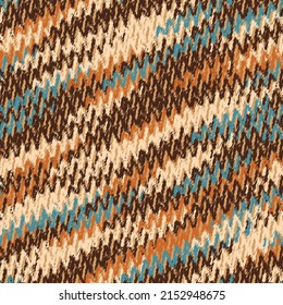 Seamless abstract pattern with the image of asymmetric zigzag stripes.
