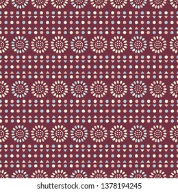 Seamless abstract pattern with the image of a flower ornament.
