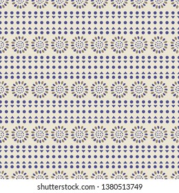 Seamless abstract pattern with the image of a flower ornament.
