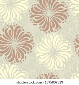 Seamless abstract pattern with the image of a flower ornament.
