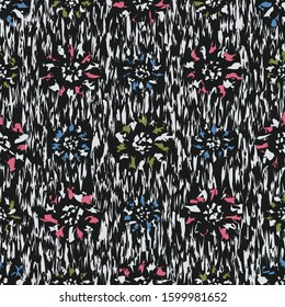 Seamless abstract pattern with the image of a flower ornament.
