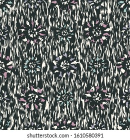 Seamless abstract pattern with the image of a flower ornament.
