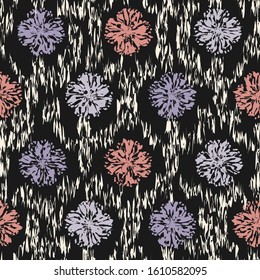 Seamless abstract pattern with the image of a flower ornament.
