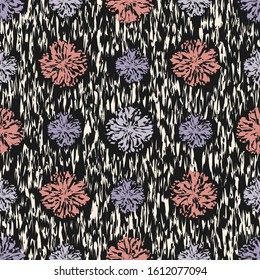 Seamless abstract pattern with the image of a flower ornament.
