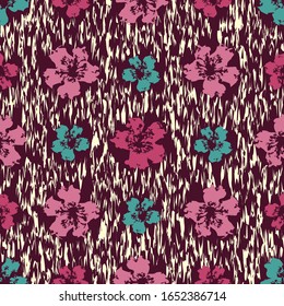 Seamless abstract pattern with the image of a flower ornament.