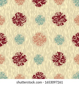 Seamless abstract pattern with the image of a flower ornament.