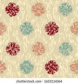 Seamless abstract pattern with the image of a flower ornament.
