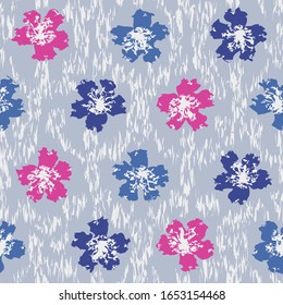Seamless abstract pattern with the image of a flower ornament.
