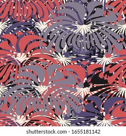 Seamless abstract pattern with the image of a flower ornament.
