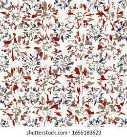 Seamless abstract pattern with the image of a flower ornament.
