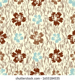 Seamless abstract pattern with the image of a flower ornament.
