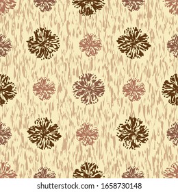 Seamless abstract pattern with the image of a flower ornament.

