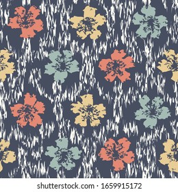 Seamless abstract pattern with the image of a flower ornament.