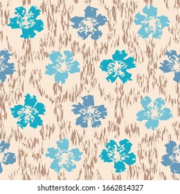 Seamless abstract pattern with the image of a flower ornament.

