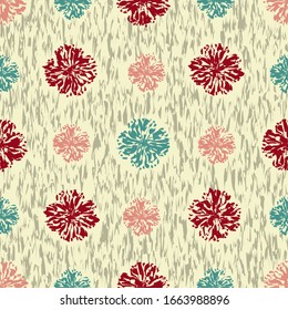 Seamless abstract pattern with the image of a flower ornament.
