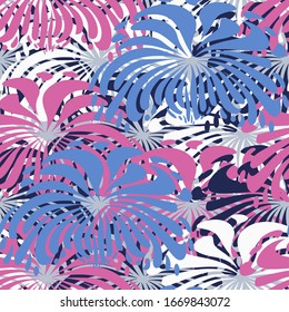 Seamless abstract pattern with the image of a flower ornament.
