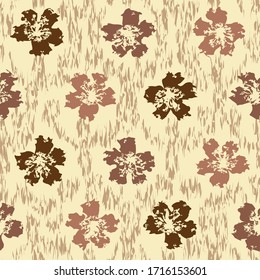 Seamless abstract pattern with the image of a flower ornament.
