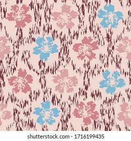 Seamless abstract pattern with the image of a flower ornament.
