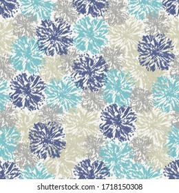 Seamless abstract pattern with the image of a flower ornament.
