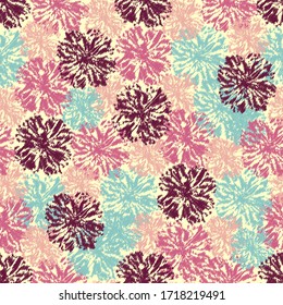 Seamless abstract pattern with the image of a flower ornament.
