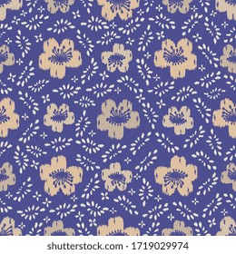 Seamless abstract pattern with the image of a flower ornament.
