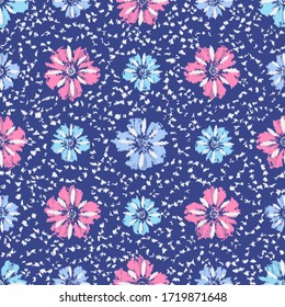 Seamless abstract pattern with the image of a flower ornament.
