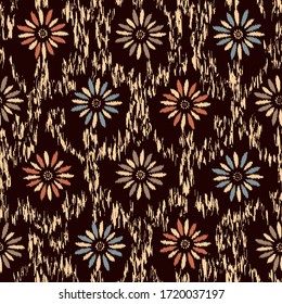 Diseño abstracto sin inconvenientes con la imagen de un adorno floral.
