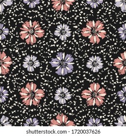 Seamless abstract pattern with the image of a flower ornament.
