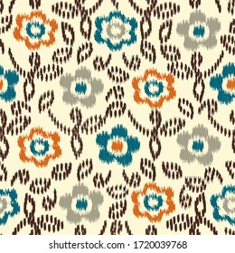 Seamless abstract pattern with the image of a flower ornament.
